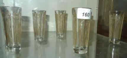 Rene Lalique Liqueur Glass Six Figurines