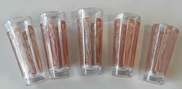 Rene Lalique Shot Glass Six Figurines