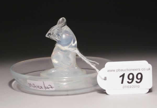 Rene Lalique Souris Ashtray