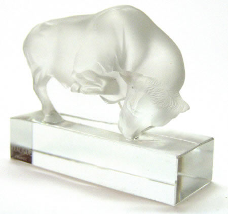 Rene Lalique Taureau Paperweight