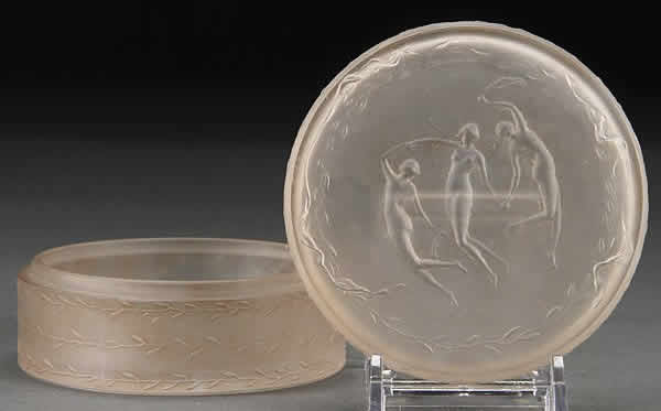 Rene Lalique Powder Box Three Graces