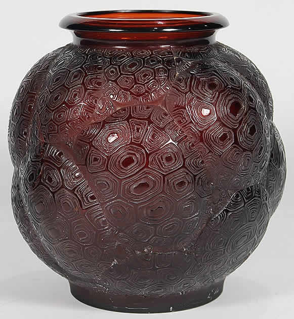 Rene Lalique Vase Tortues