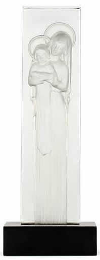 Rene Lalique Vierge a L'Enfant Statue