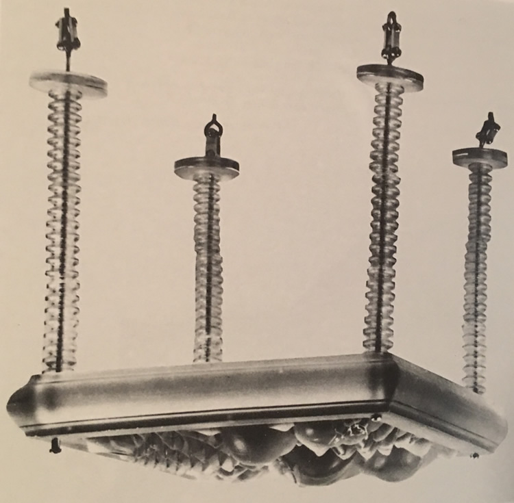 Rene Lalique Ananas Et Grenades-3 Chandelier