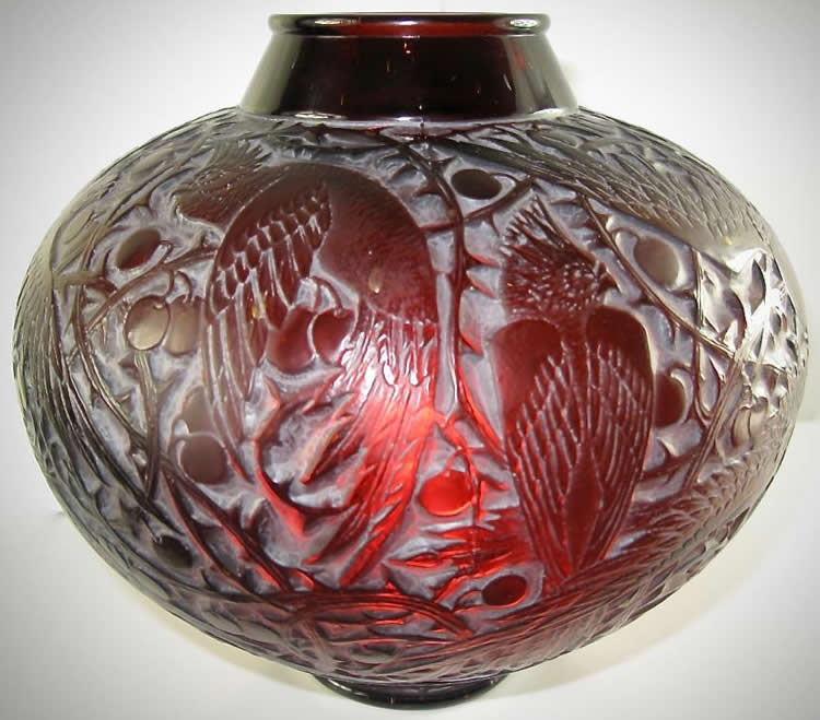 Rene Lalique Vase Aras