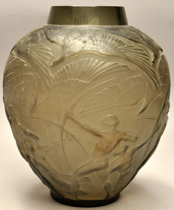 Rene Lalique Vase Archers