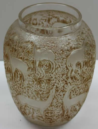 Rene Lalique Vase Biches