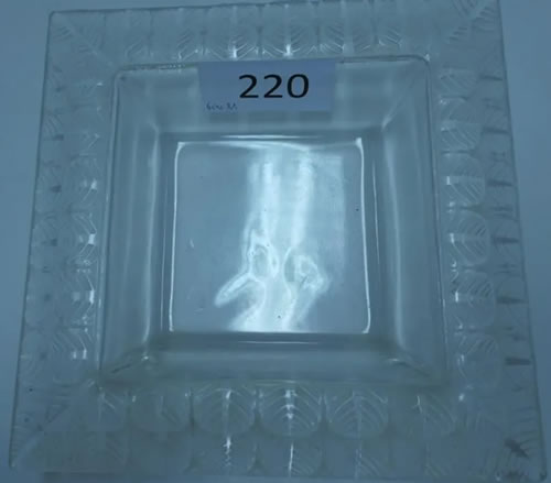 Rene Lalique Square Bowl Charme
