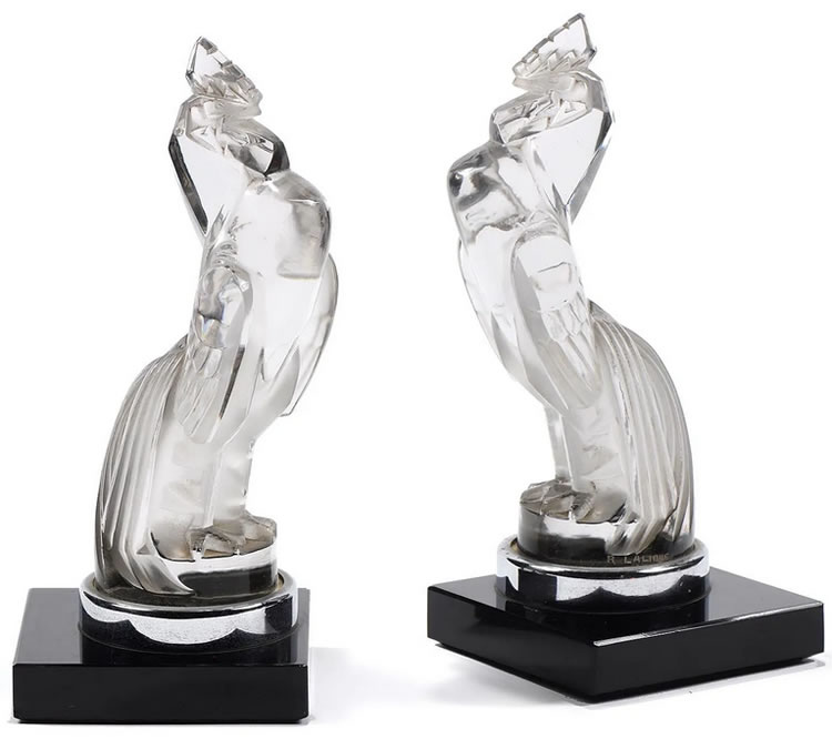 Rene Lalique Bookend Coq Houdan