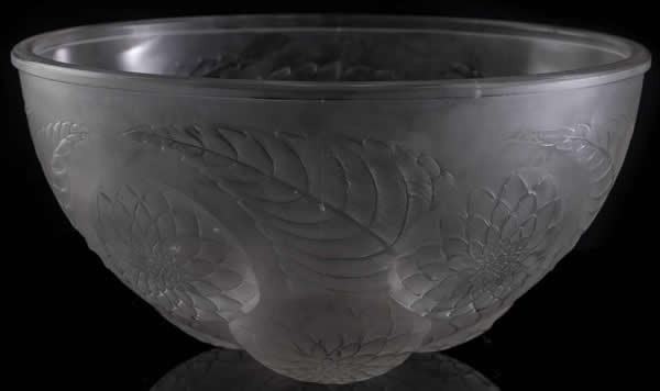 Rene Lalique Bowl Dahlias