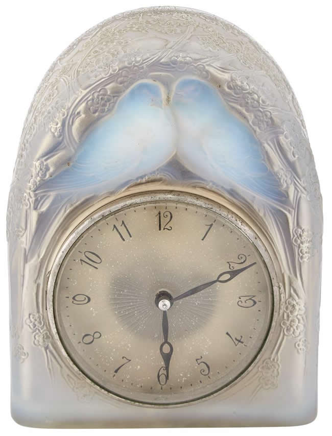 Rene Lalique Clock Deux Colombes