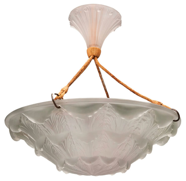Rene Lalique Chandelier Gaillon