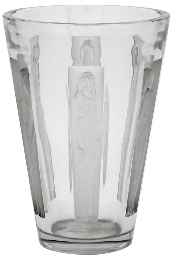 Rene Lalique Vase Gobelet Six Figurines