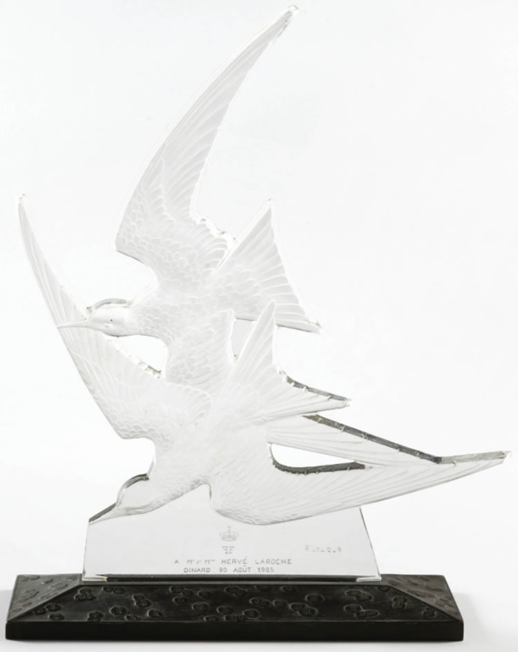 Rene Lalique Decoration Hirondelles