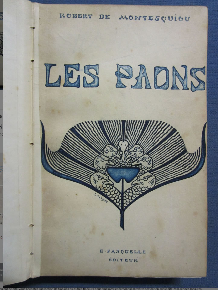 Rene Lalique Book Les Paons