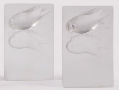 Rene Lalique Menu Moineau