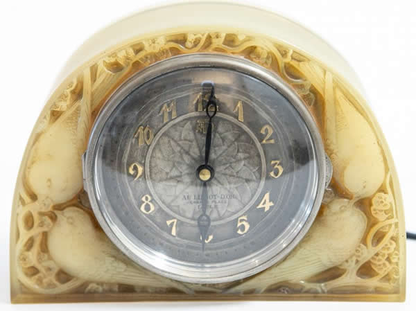 Rene Lalique Clock Moineaux