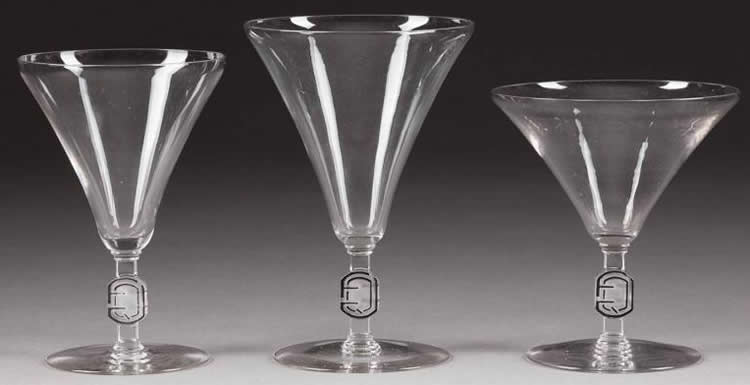 Rene Lalique Champagne Glass Monogramme