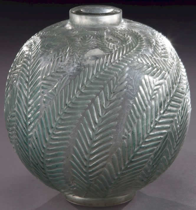 Rene Lalique Vase Palmes