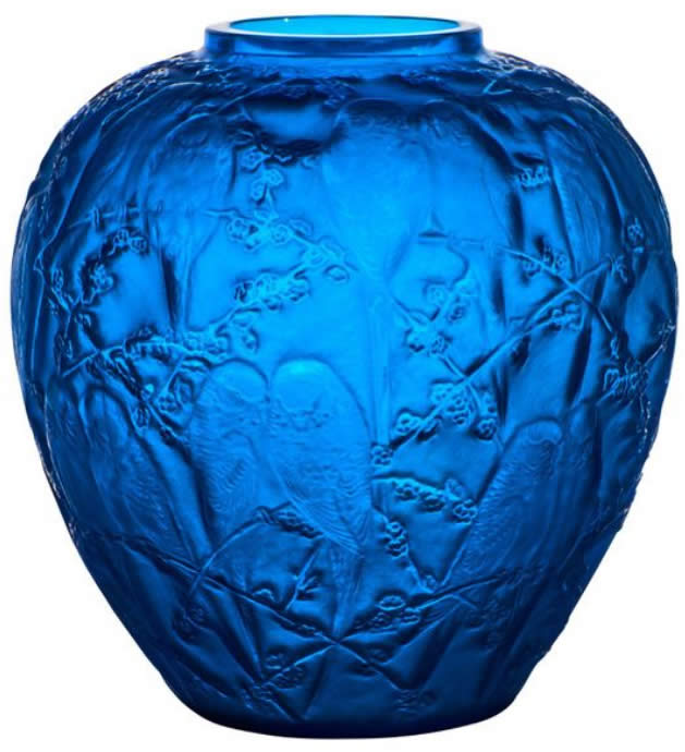 Rene Lalique Vase Perruches