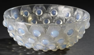 Rene Lalique Bowl Plumes De Paon