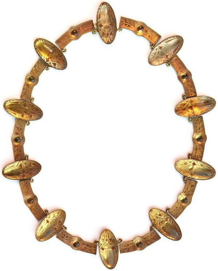 Rene Lalique Collier Scarabees
