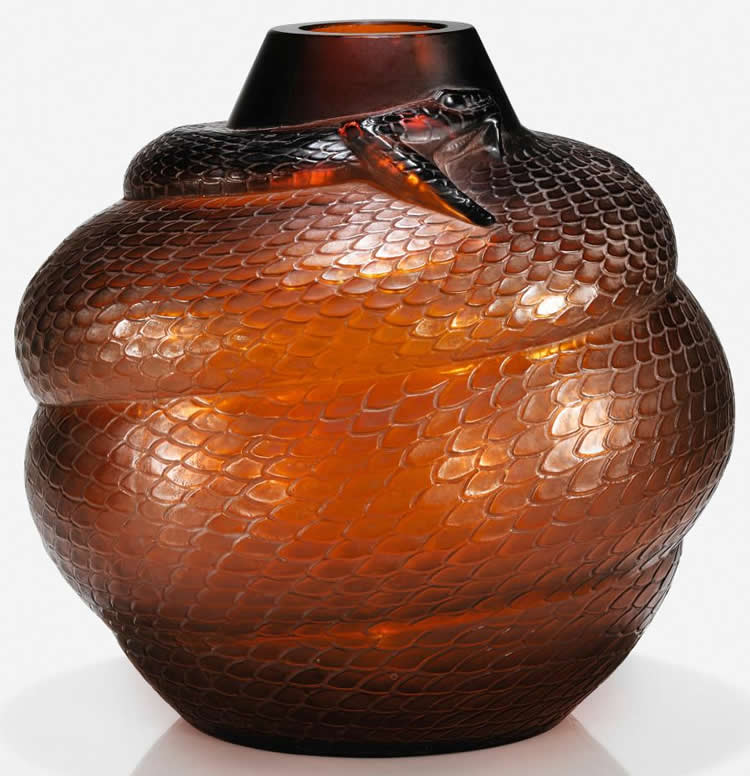 Rene Lalique Vase Serpent