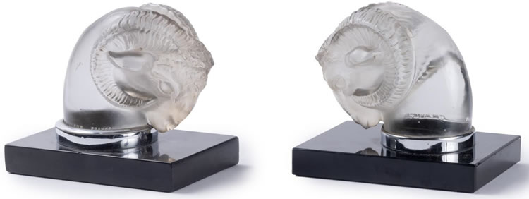 Rene Lalique Bookend Tete De Belier