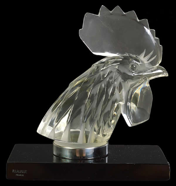 Rene Lalique Bookend Tete De Coq