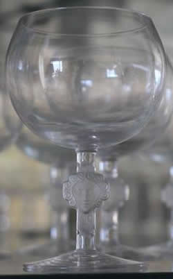 Barr Brandy Snifter Glass - Modern Lalique France Crystal - This Shape Bowl Not Available Pre-War But This Model With The Same Stem And Different Shaped Bowls Was