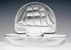 Caravelle Lalique France Crystal Modern Ashtray