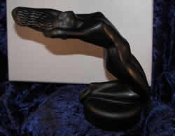 Chrysis Lalique France Crystal Modern Black Paperweight