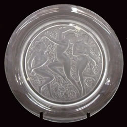 Cote D'Or Lalique France Modern Crystal Plate Plain Rim Version