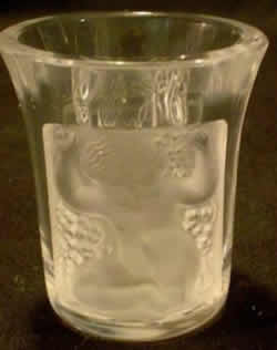 Enfants Lalique France Crystal Modern Shot Glass or Toothick Holder