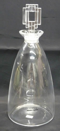 Hagueneau Lalique France Modern Crystal Decanter