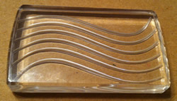Leda Lalique France Modern Crystal Knife Rest