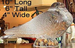 Pigeon Bruges Lalique France Crystal Decoration