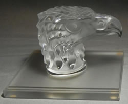 Tete D'Aigle Lalique France Crystal Bookend