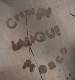 Cristal Lalique France Modern Signature Example No. 1