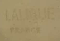 Lalique France Block Capital Letters Stenciled Signature Example No. 7