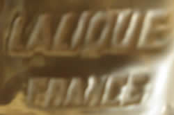 Lalique France Intaglio Molded Signature On R. Lalique Tete De Coq Car Mascot