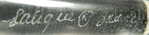 Lalique France Modern Signature With Registered Trademark Symbol Example No. 3
