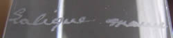 Lalique France Modern Crystal Script Signature Example No. 12