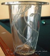 R Lalique Vase Bordure Bluets