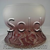 R Lalique Vase Lutteurs