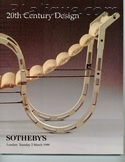 Decorative Arts - Art Nouveau - Art Deco Auction Catalogue - Book - Magazine For Sale: 20th Century Design, Sotheby's, London, March 2, 1998: A Post War Auction Catalog - Book - Magazine Decorative Arts - Art Nouveau - Art Deco Auction Catalogue - Book - Magazine For Sale: 20th Century Design, Sotheby's, London, March 2, 1998: A Post War Auction Catalog - Book - Magazine