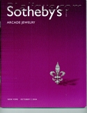 Decorative Arts - Art Nouveau - Art Deco Auction Catalogue - Book - Magazine For Sale: Arcade Jewelry, Sothebys, New York, October 7, 2004: A Post War Auction Catalog - Book - Magazine Decorative Arts - Art Nouveau - Art Deco Auction Catalogue - Book - Magazine For Sale: Arcade Jewelry, Sothebys, New York, October 7, 2004: A Post War Auction Catalog - Book - Magazine