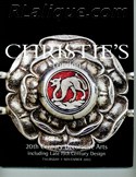 Decorative Arts - Art Nouveau - Art Deco Auction Catalogue - Book - Magazine For Sale: Christie's London 20th Century Decorative Arts including Late 19th Century Design Thursday 7 November 2002: A Post War Auction Catalog - Book - Magazine
