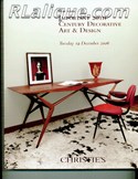 Decorative Arts - Art Nouveau - Art Deco Auction Catalogue - Book - Magazine For Sale: New York Important 20th Century Decorative Art & Design Tuesday 19 December 2006 Christie's: A Post War Auction Catalog - Book - Magazine