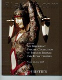 Decorative Arts - Art Nouveau - Art Deco Auction Catalogue - Book - Magazine For Sale: New York An Important Private Collection of French Bronze and Ivory Figures Friday 13 June 2008 Christie's: A Post War Auction Catalog - Book - Magazine
